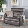 Moderner zeitgenössischer Relaxsessel (Zweisitzer), Loveseat aus Stoff mit weichen Polstern