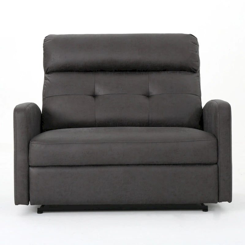 Moderner zeitgenössischer Relaxsessel (Zweisitzer), Loveseat aus Stoff mit weichen Polstern