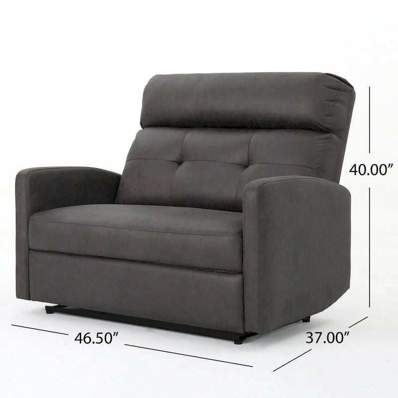 Moderner zeitgenössischer Relaxsessel (Zweisitzer), Loveseat aus Stoff mit weichen Polstern