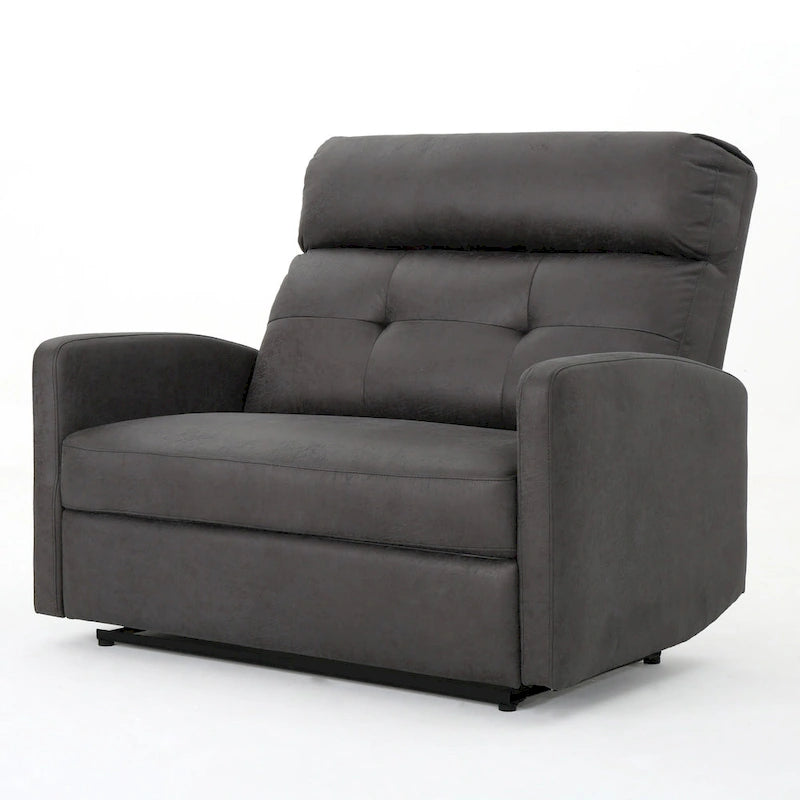 Moderner zeitgenössischer Relaxsessel (Zweisitzer), Loveseat aus Stoff mit weichen Polstern