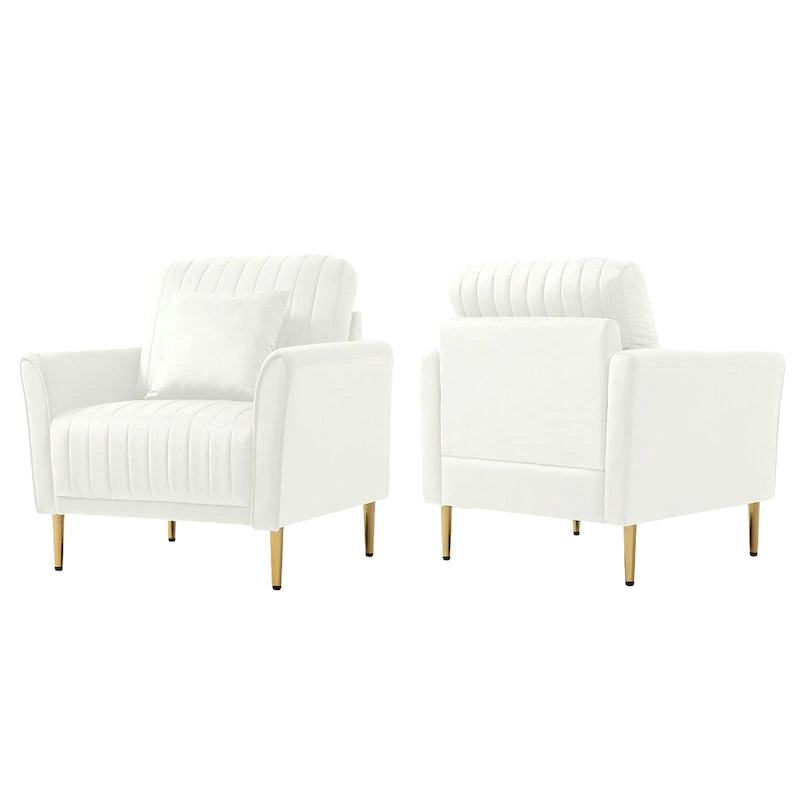 Samt-Sessel für das Wohnzimmer - 2er-Set