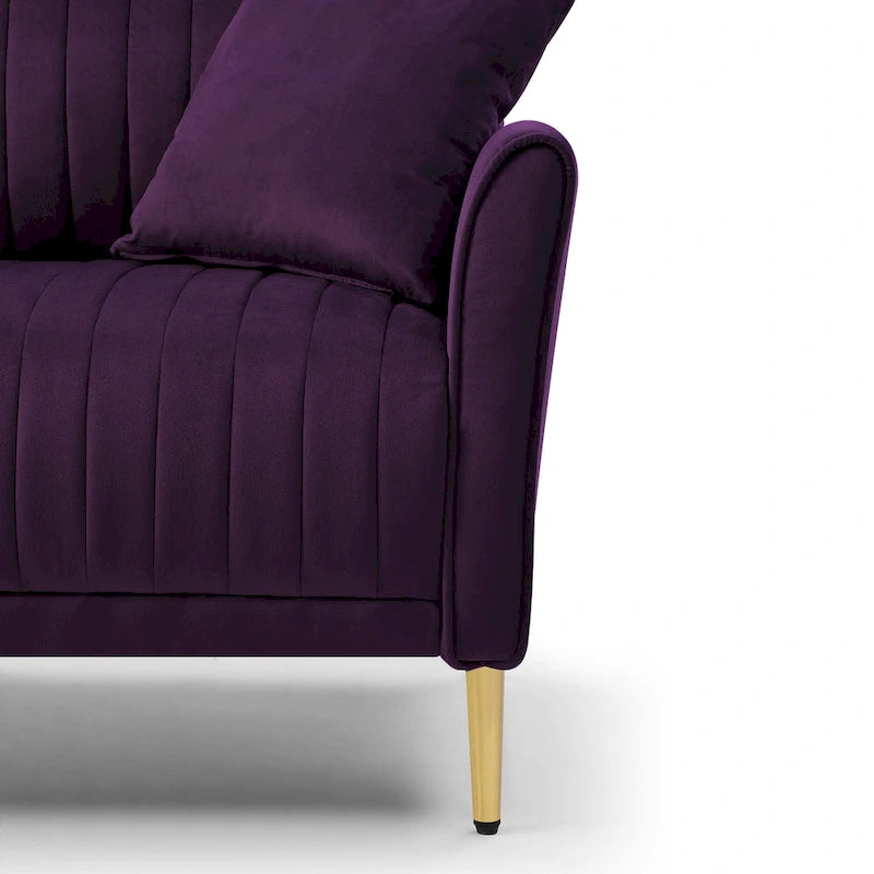 Samt-Sessel für das Wohnzimmer - 2er-Set