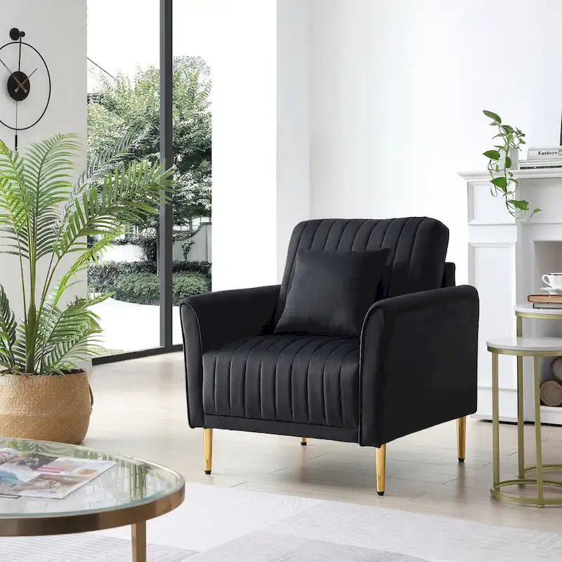 Samt-Sessel für das Wohnzimmer - 2er-Set