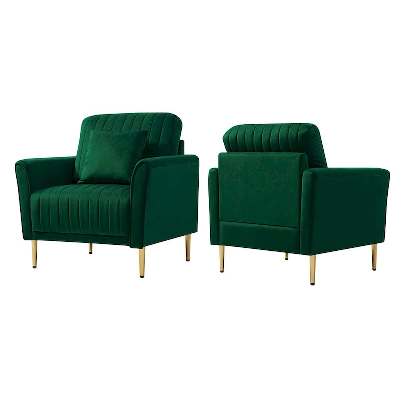 Samt-Sessel für das Wohnzimmer - 2er-Set