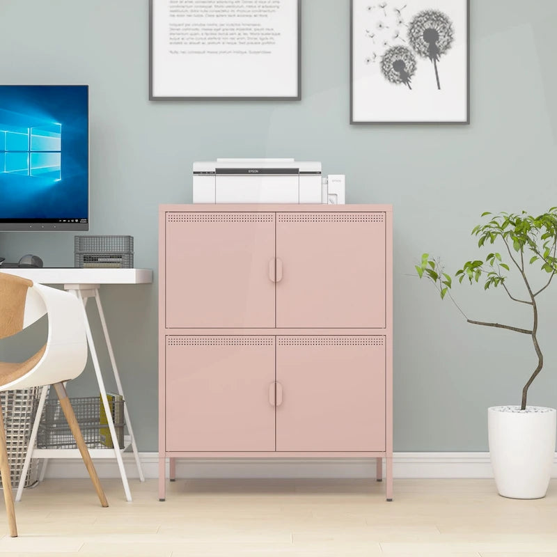 Versatile Metal Storage Locker for Home and Office, Meeting Various Storage Demands