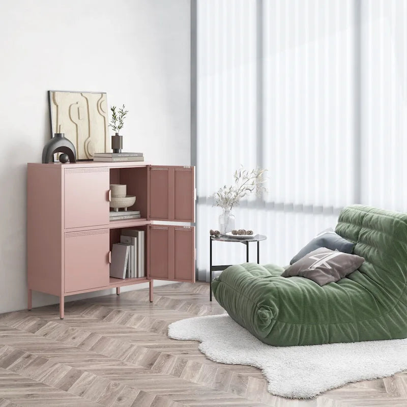 Casier de rangement polyvalent en métal pour la maison et le bureau, répondant à divers besoins de rangement