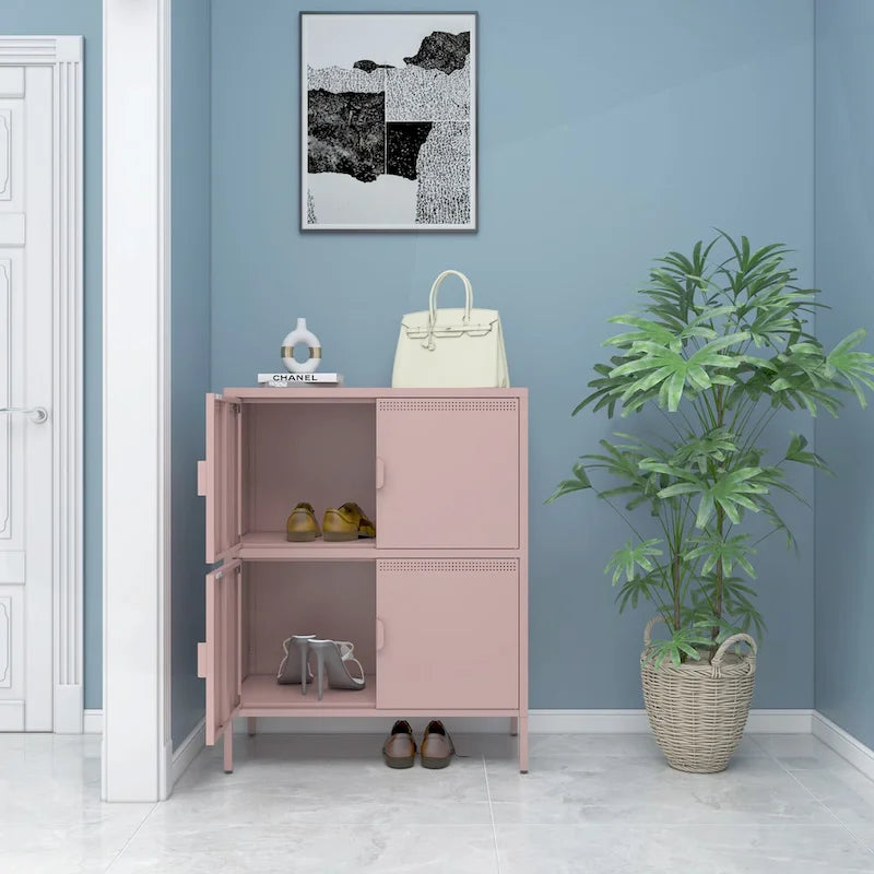 Casier de rangement polyvalent en métal pour la maison et le bureau, répondant à divers besoins de rangement