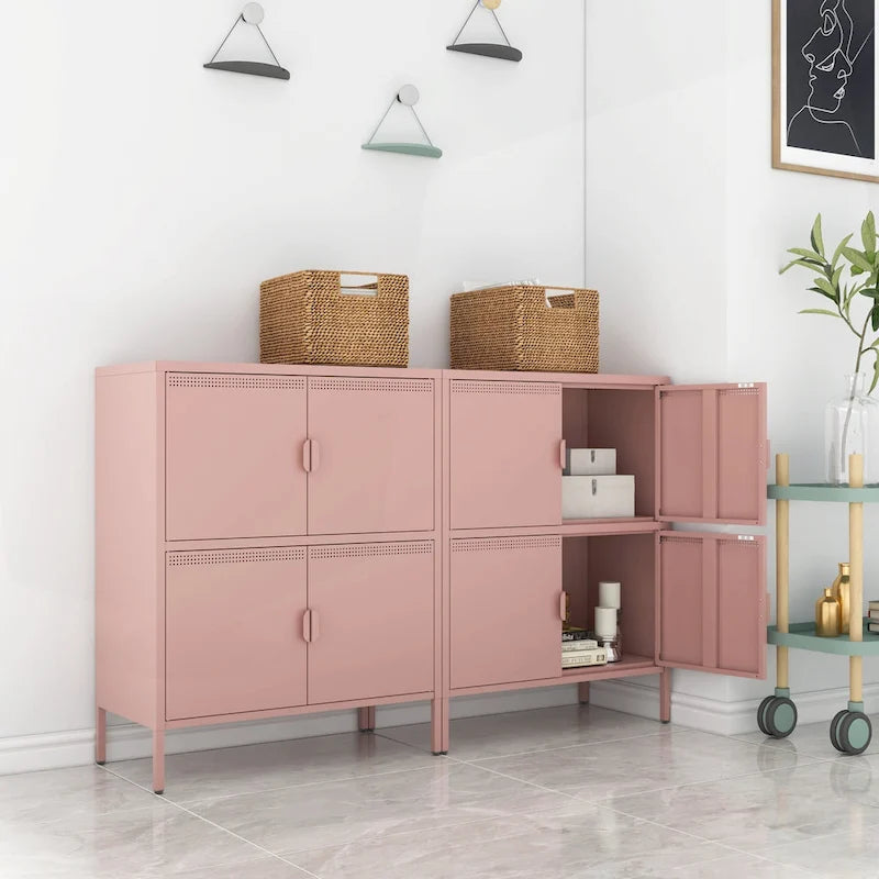 Casier de rangement polyvalent en métal pour la maison et le bureau, répondant à divers besoins de rangement
