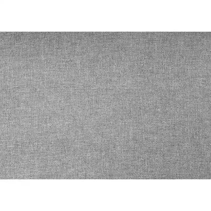 Grey Polyester Upholstered Queen Bed Frame with Headboard and Nailhead Trim