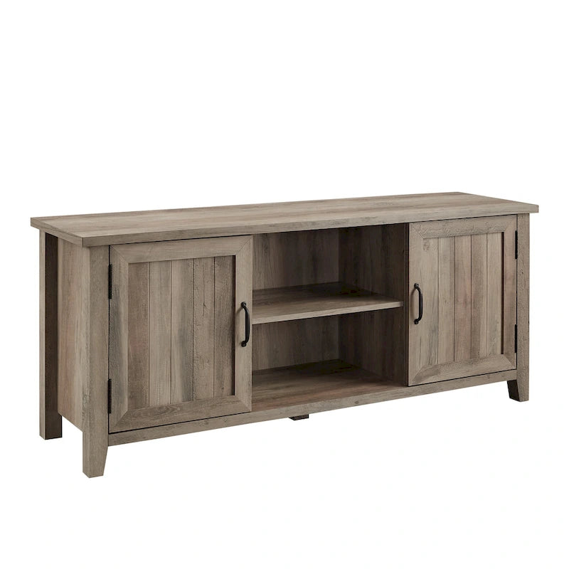 58-inch TV stand with grooved doors