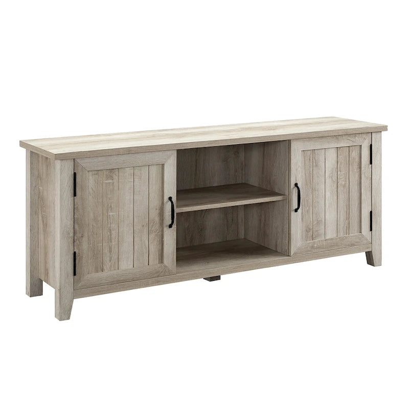 58-inch TV stand with grooved doors
