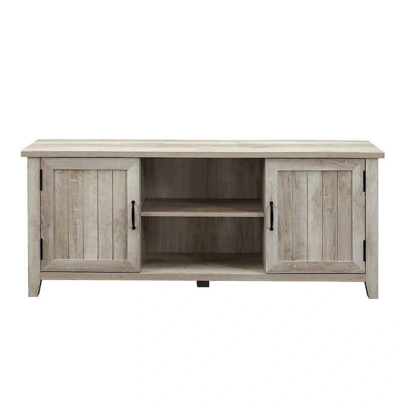 58-inch TV stand with grooved doors