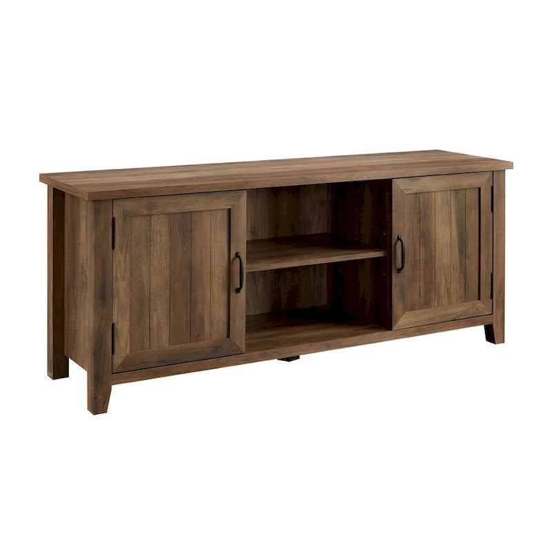 58-inch TV stand with grooved doors