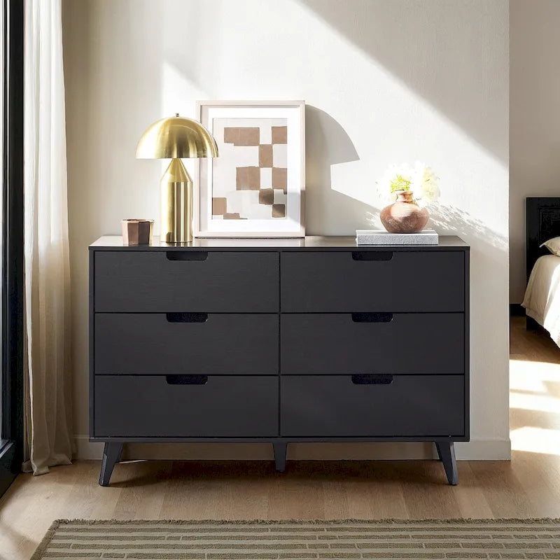 6 Drawer Dresser with Cut Out Handles