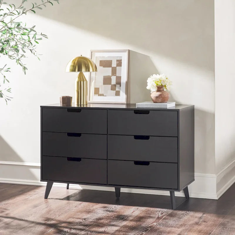 6 Drawer Dresser with Cut Out Handles