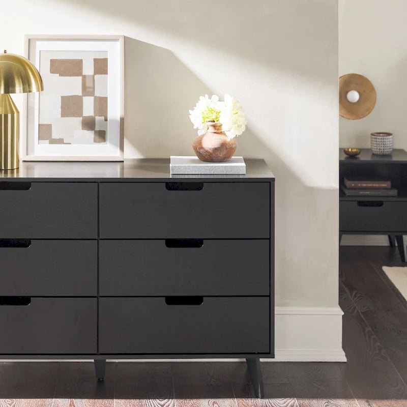 6 Drawer Dresser with Cut Out Handles
