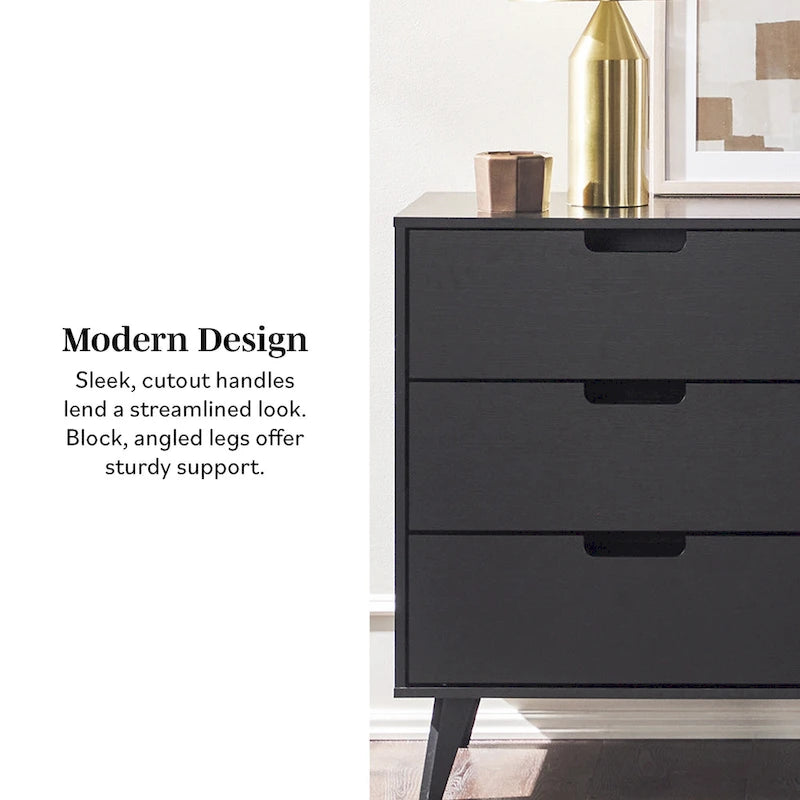6 Drawer Dresser with Cut Out Handles