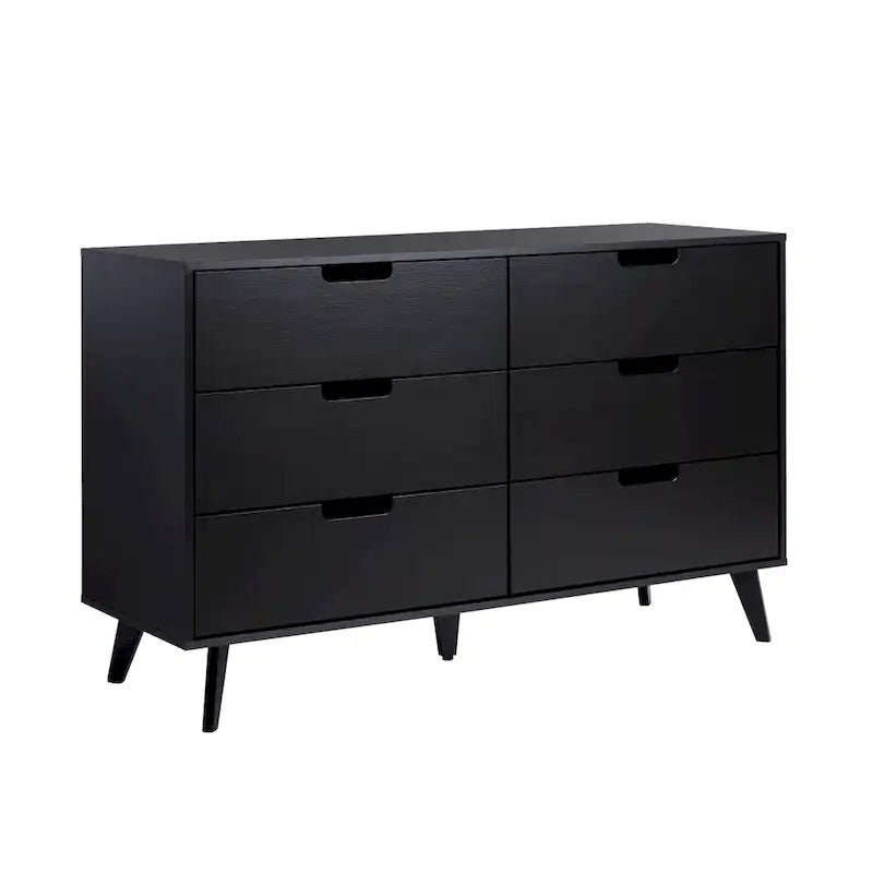 6 Drawer Dresser with Cut Out Handles