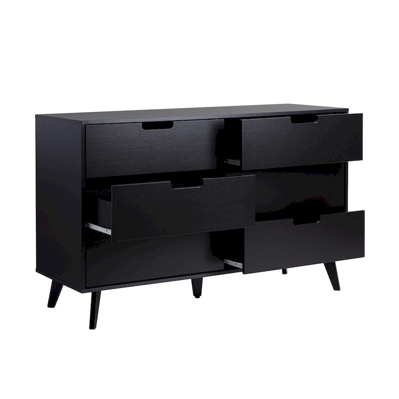 6 Drawer Dresser with Cut Out Handles