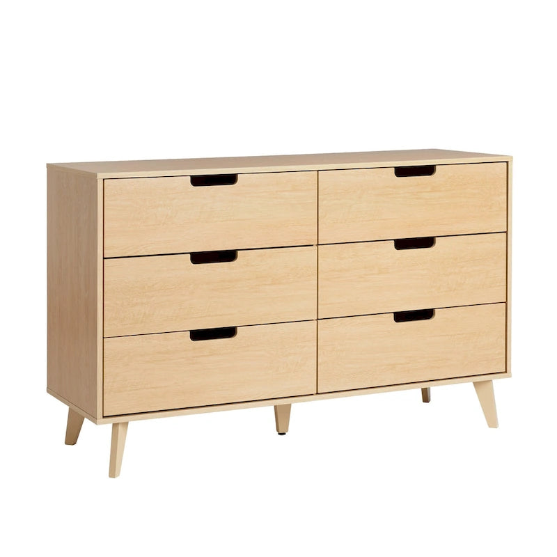 6 Drawer Dresser with Cut Out Handles