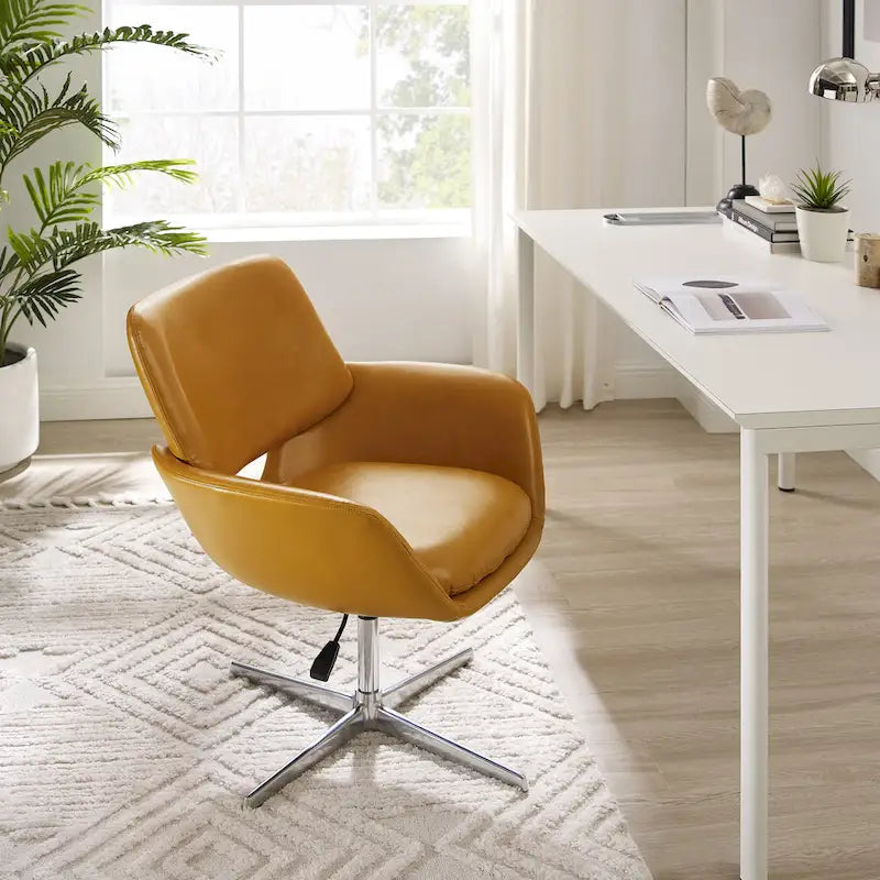 Moderner, drehbarer und höhenverstellbarer Akzent-Armlehnsessel für das Homeoffice