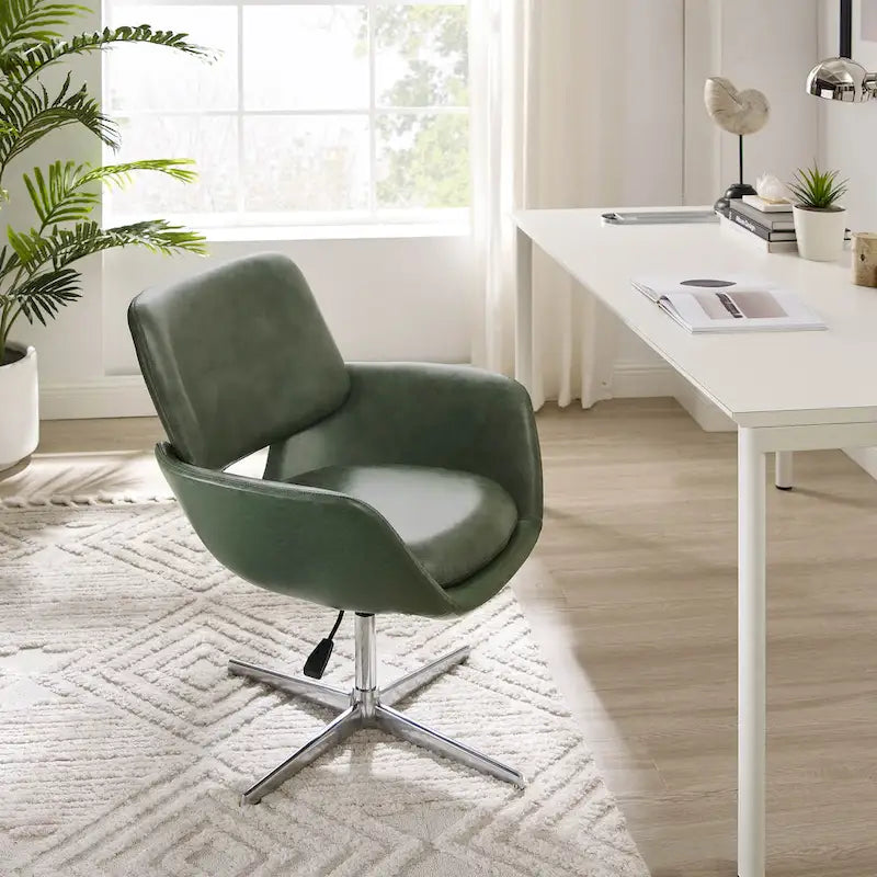 Moderner, drehbarer und höhenverstellbarer Akzent-Armlehnsessel für das Homeoffice