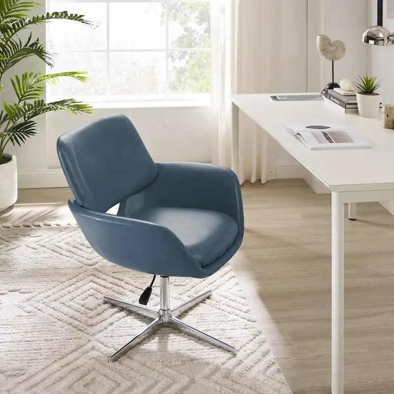 Moderner, drehbarer und höhenverstellbarer Akzent-Armlehnsessel für das Homeoffice