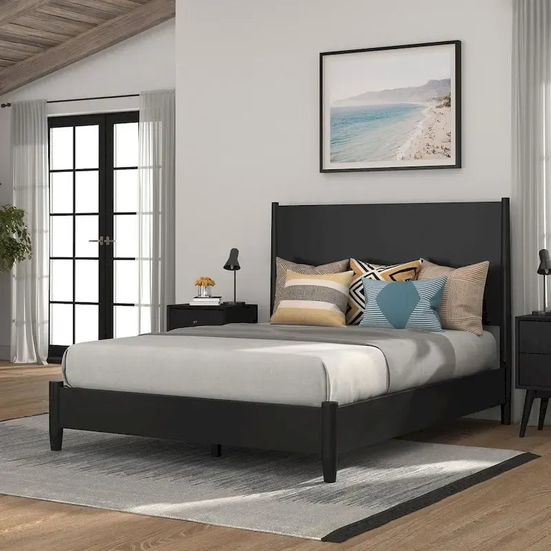 Alpine Furniture Flynn Platform Bed, Black