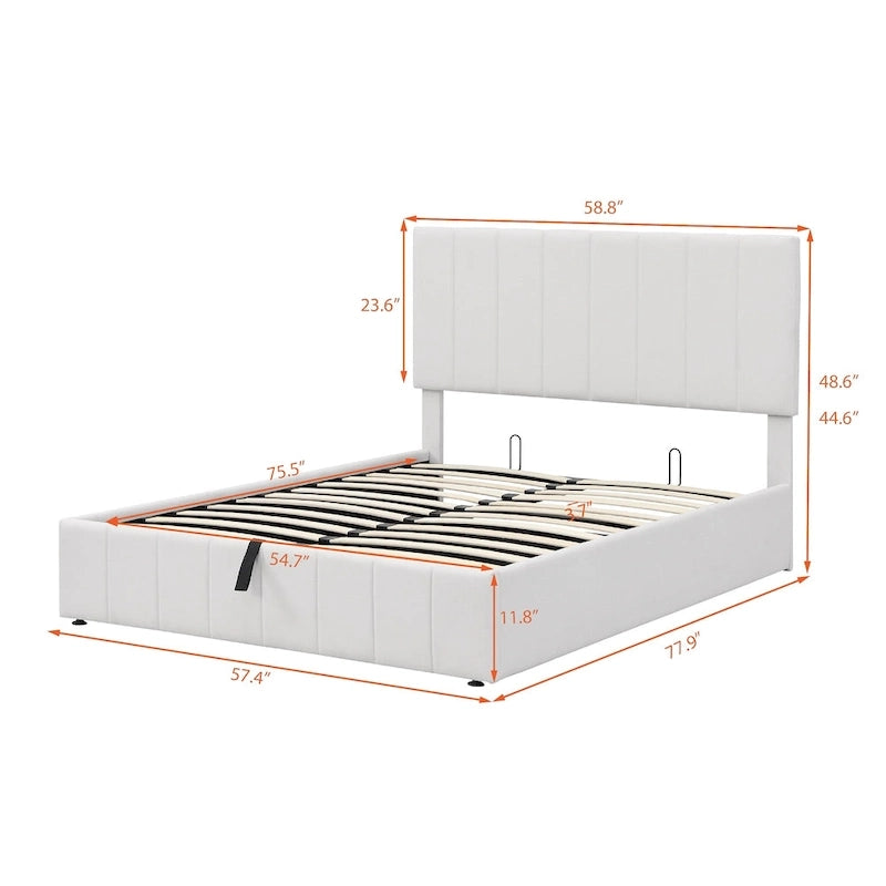 Polsterbett mit hydraulischem Stauraumsystem
