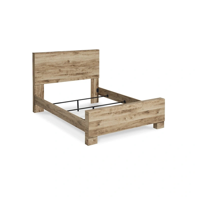 Panelbett in Hellbraun