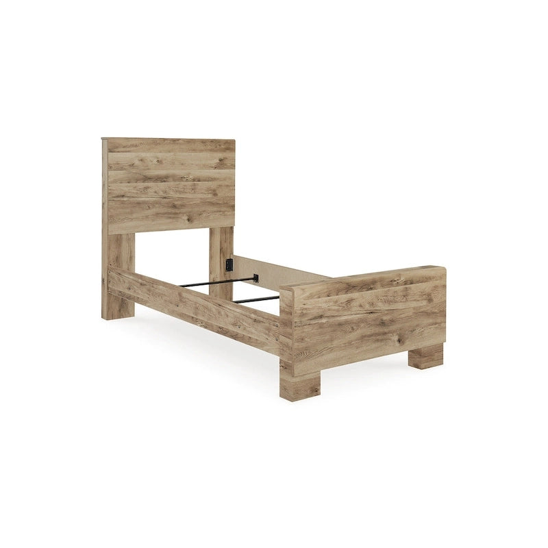 Panelbett in Hellbraun