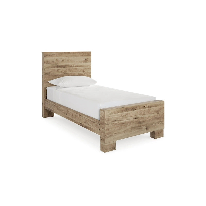 Panelbett in Hellbraun