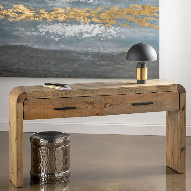 Natural Wood Entryway Table
