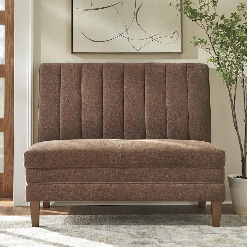 Channel Back Upholstered Bench