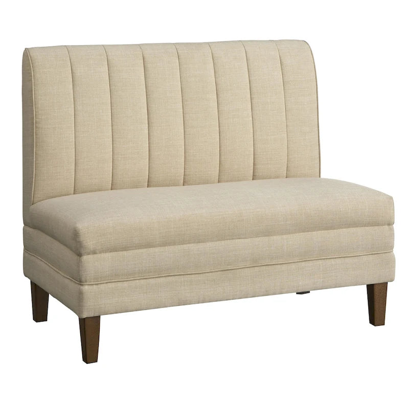 Channel Back Upholstered Bench