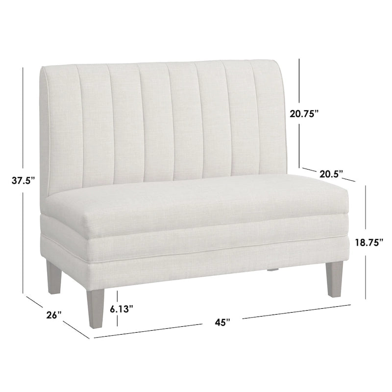 Channel Back Upholstered Bench