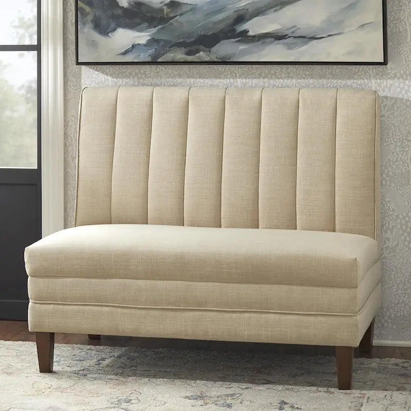 Channel Back Upholstered Bench