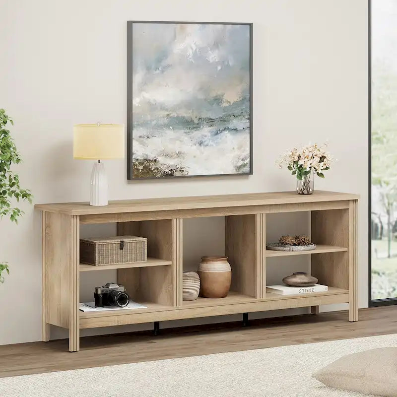 Classical 70 Inch TV Stand, TV Console Table for 75 Inch TV with LED