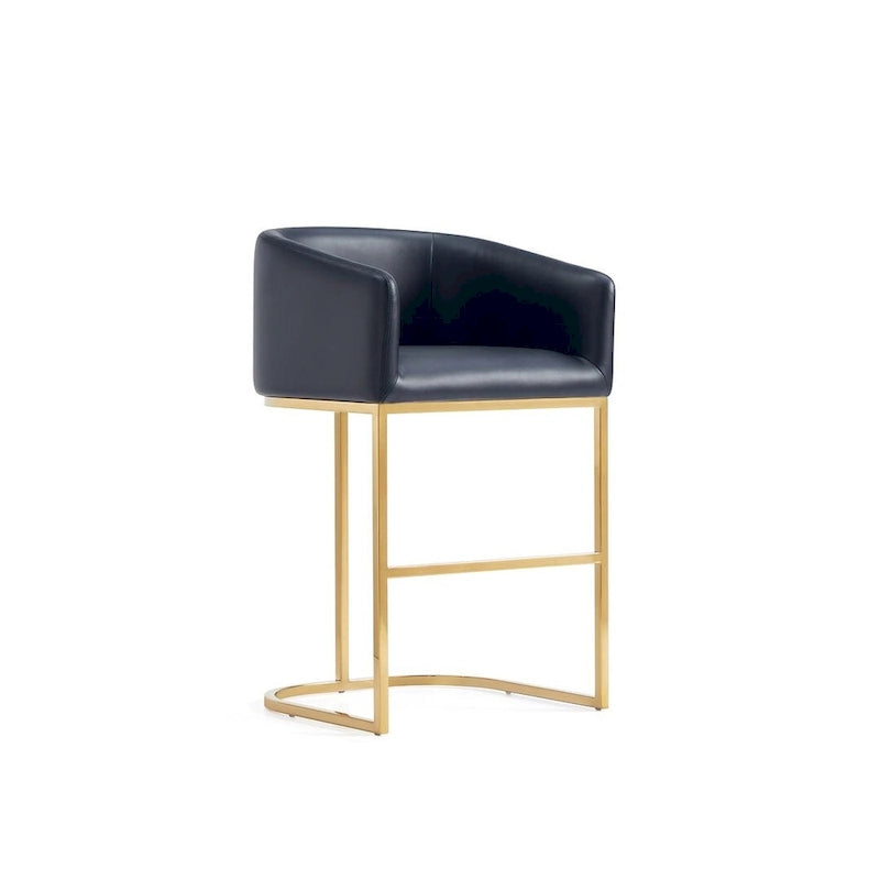 Barhocker im Mid-Century-Modern-Stil mit Kunstlederbezug