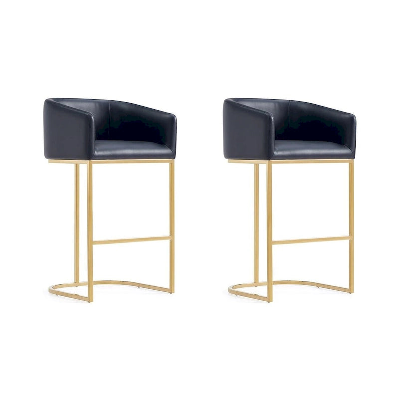 Barhocker im Mid-Century-Modern-Stil mit Kunstlederbezug