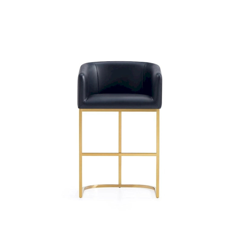 Barhocker im Mid-Century-Modern-Stil mit Kunstlederbezug