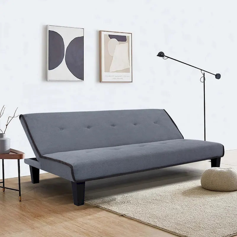 Clihome Biscuit Back Convertible Sofa with Mattress