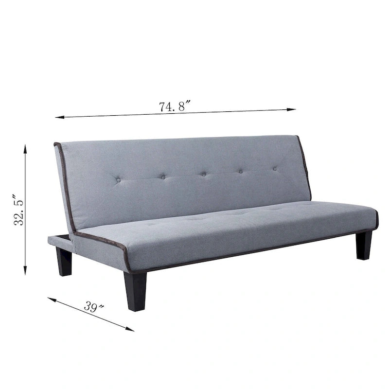 Schlafsofa mit Biscuit-Steppung und Matratze