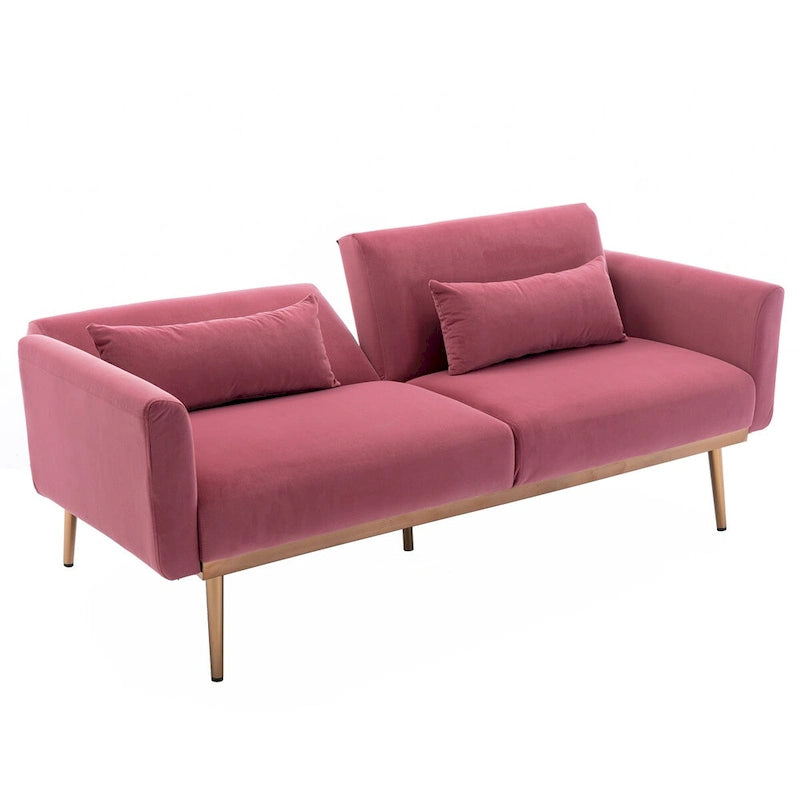 Schlafsofa mit Biscuit-Steppung und Matratze