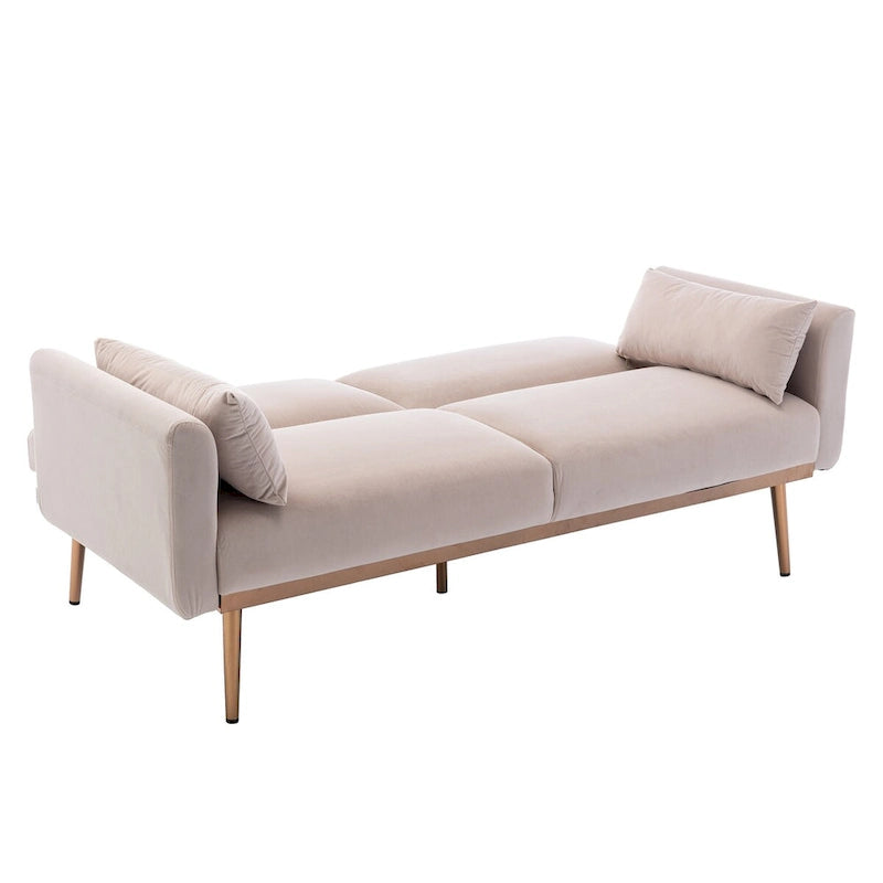 Schlafsofa mit Biscuit-Steppung und Matratze