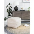 Pouf carré marron de 22 pouces - repose-pieds fait main pour salon, chambre, nurserie ou chambre d'enfant