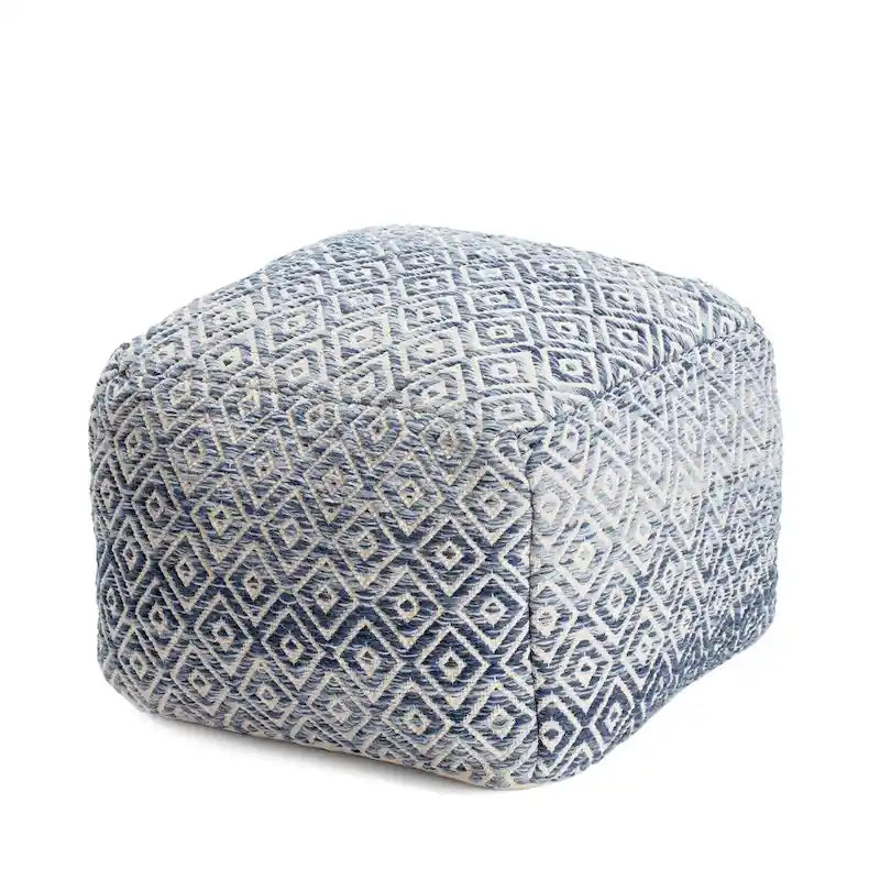 Pouf carré marron de 22 pouces - repose-pieds fait main pour salon, chambre, nurserie ou chambre d'enfant