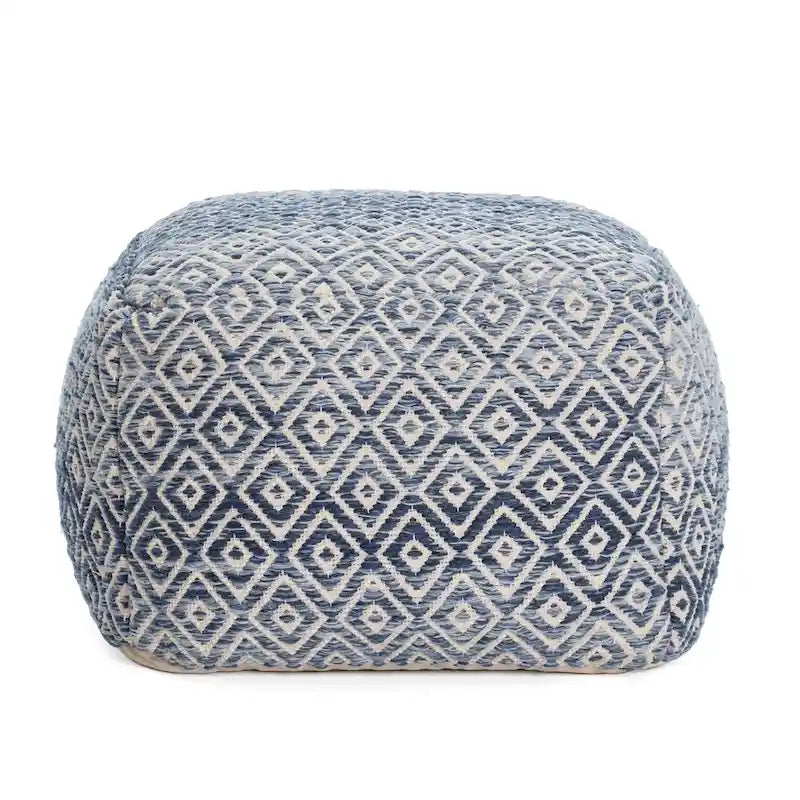 Pouf carré marron de 22 pouces - repose-pieds fait main pour salon, chambre, nurserie ou chambre d'enfant