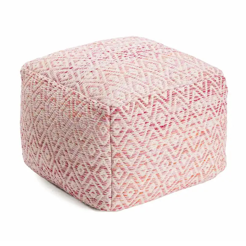 Pouf carré marron de 22 pouces - repose-pieds fait main pour salon, chambre, nurserie ou chambre d'enfant