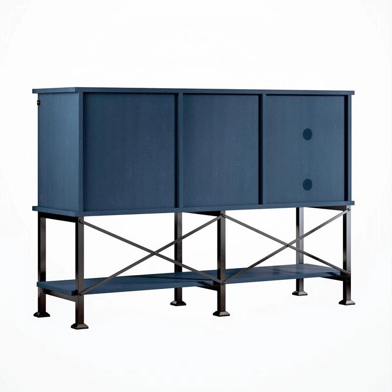 132,1 cm Weinschrank mit Scheunentor und verstellbaren Ablagen - 52 W x 38 D x 15.5 H